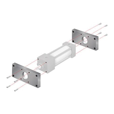 Alpha Technologies Aignep USA MF1/MF2 Flow Mount Kit 2-1/2" Bore NFPA Cylinder MF12250